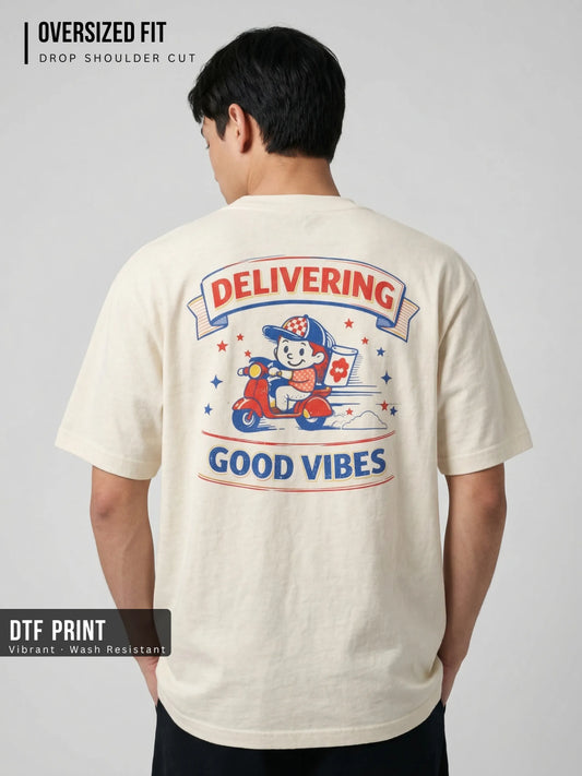 Delivering Good Vibes Oversized Tee